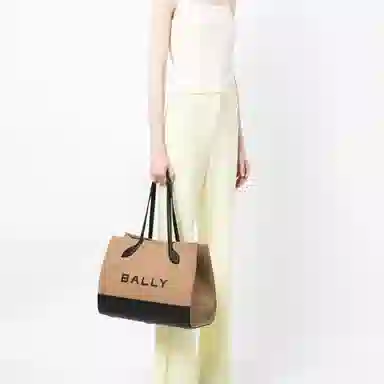 BALLY Bar Logo Tote