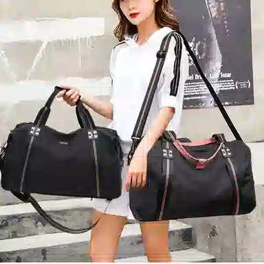 旅行大师大容量健身包女男腋下干湿分离尼龙运动包短途商务旅行包休闲拎包托特包