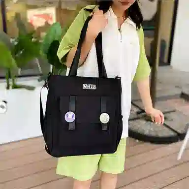 泰克森 大容量百搭 尼龙 单肩包 中号 男女同款情侣款 粉色/紫色/卡其色/绿色/黑色