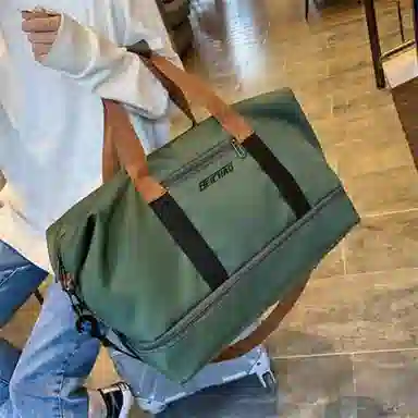 三只小鸭 干湿分离瑜伽行李大容量男女休闲 牛津纺 健身包单肩包斜挎包旅行包 常规 男女同款情侣款 黑/卡其/绿/蓝