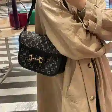 GUCCI Horsebit 1955Denim Logo