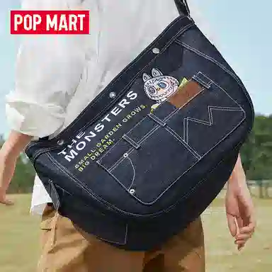 POP MART THE MONSTERS Denim Crossbody Bag