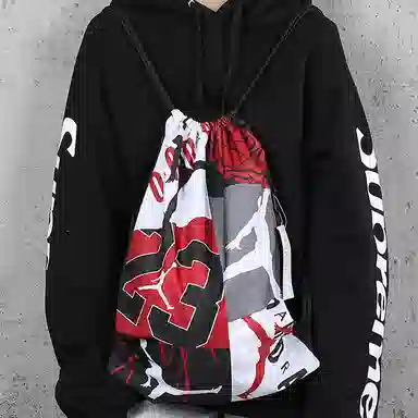 Jordan Air Drawstring Backpack Red White