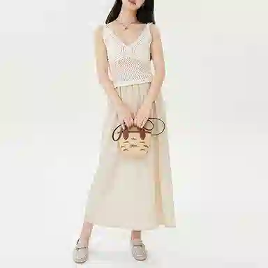 LONGCHAMP Le Panier Pliage Beige Brown