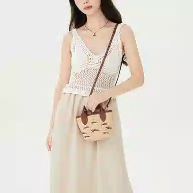 LONGCHAMP Le Panier Pliage Beige Brown