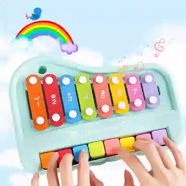 益米 八音手敲琴 早教益智玩具
