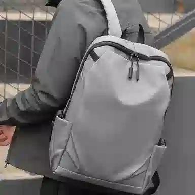 泰克森 休闲时尚 尼龙 双肩包 大号 男女同款情侣款 浅灰色,蓝色,黑色