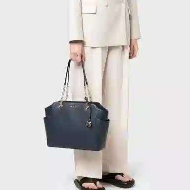 Michael Kors Leather Shoulder Bag Blue