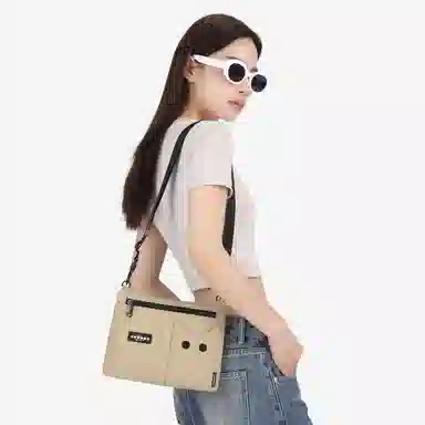 NOXXON Casual Nylon Crossbody Bag Obsidian Black Khaki