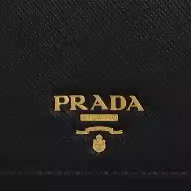 Prada Saffiano Flap Wallet Black