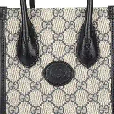 Gucci Tote Bag Blue/Beige