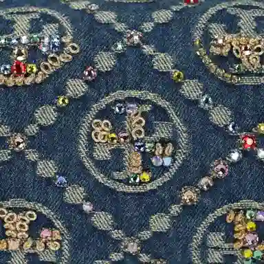 Tory Burch T Monogram Shoulder Bag Denim Blue