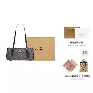 COACH Asher 34 Large Shoulder Bag Blue Gray