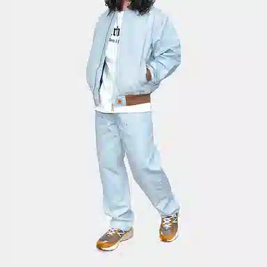 Carhartt WIP SS24 Logo Pants Light Blue