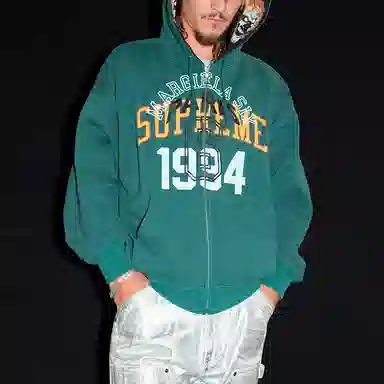 Supreme x MM6 Maison Margiela Zip Up Hooded Sweatshirt