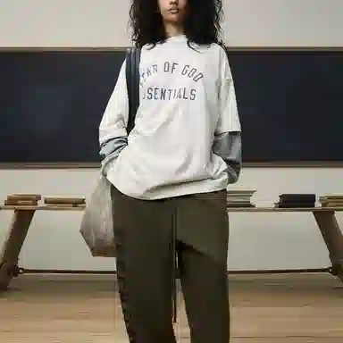 Fear of God Essentials Jersey Crewneck Ivory
