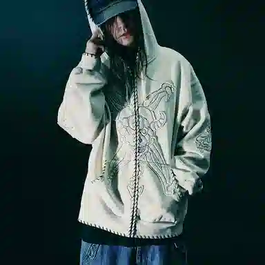 Supreme x Y's by Yohji Yamamoto Zip Up Hooded Sweatshirt