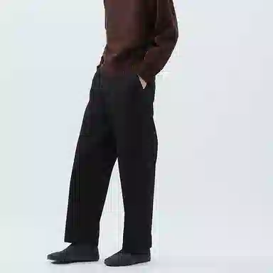 UNIQLO U Series Black Wide-Leg Trousers