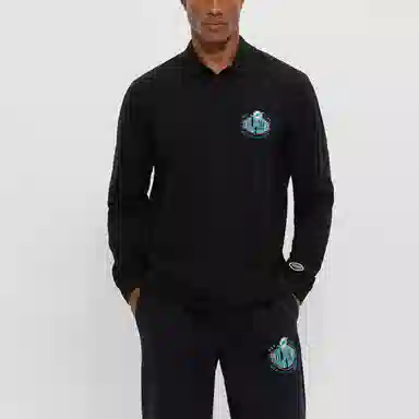 HUGO BOSS x NFL Long-Sleeved Polo Shirt With Collaborative Branding Polo