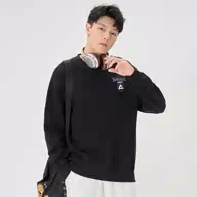 Peak Basketball Cartoon Crewneck Sweatshirt Black