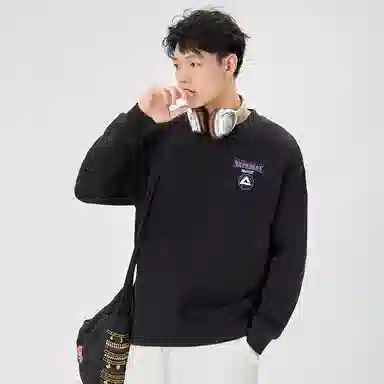 Peak Basketball Cartoon Crewneck Sweatshirt Black