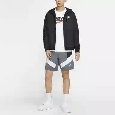 Nike FW22 Logo Print Hoodie Jacket Black