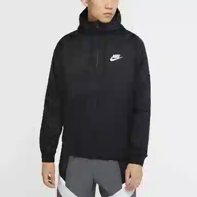 Nike FW22 Logo Print Hoodie Jacket Black