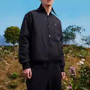 Jordan V-Neck Button Jacket Black