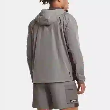 Under Armour RUSH Full-Zip Hoodie Jacket Men's Grey Brown