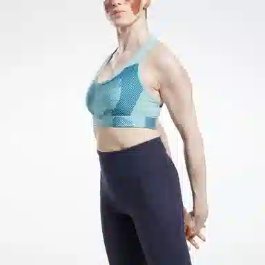 Reebok CYCLED LUX PERFORM ALLOVER PRINT RACER BRA