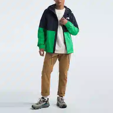 The North Face Antora Novelty Rain Jacket Navy Blue/Emerald Green