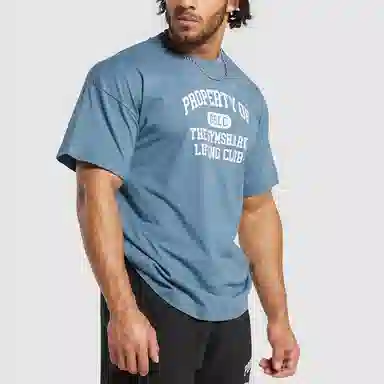 GYMSHARK Property Of T-Shirt Blue