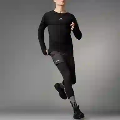 adidas Ultimate Running Conquer The Elements Merino Long Sleeve Long-Sleeve Top LogoT