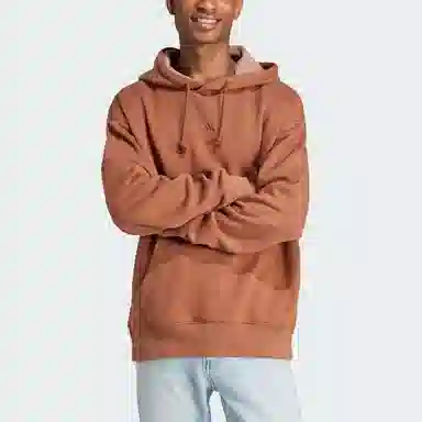 adidas All Szn Garment-Wash Hoodie Brown