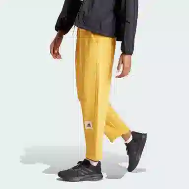 adidas Lounge French Terry Barrel-Leg Pants Logo