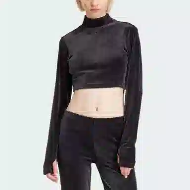 adidas originals Velvet Crop Top LogoT
