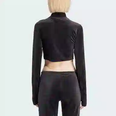 adidas originals Velvet Crop Top LogoT