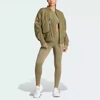 adidas x Stella McCartney Woven Bomber Jacket Deep Olive