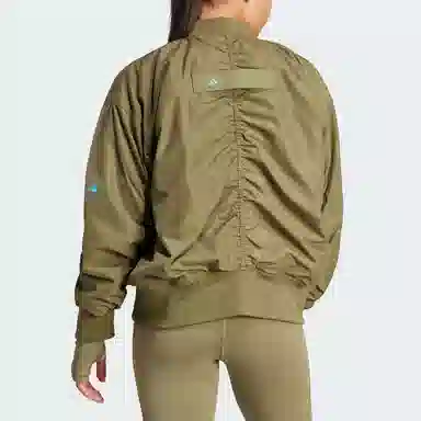 adidas x Stella McCartney Woven Bomber Jacket Deep Olive