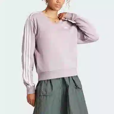 adidas Essentials 3-Stripes V-Neck Sweatshirt V