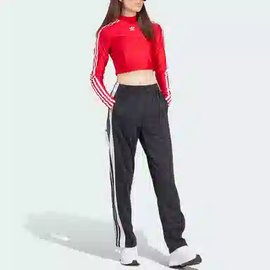 adidas originals 3-Stripes 3-Stripes Cropped Long-Sleeve Top T