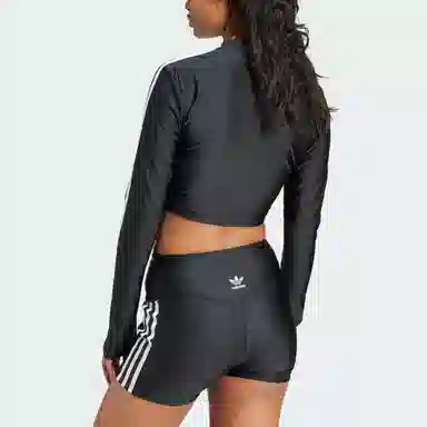 adidas Originals 3-Stripes Cropped Long-Sleeve Top