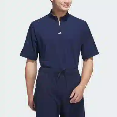 adidas Ultimate365 Twistknit Piqu Mock Polo Shirt LogoPolo