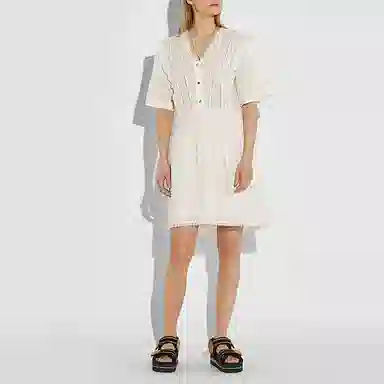 COACH V-Neck Button Dress