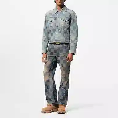 Louis Vuitton FW24 Logo Jacquard Straight Jeans
