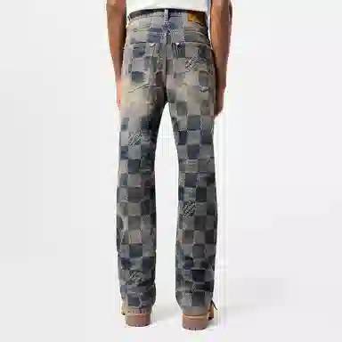 Louis Vuitton FW24 Logo Jacquard Straight Jeans