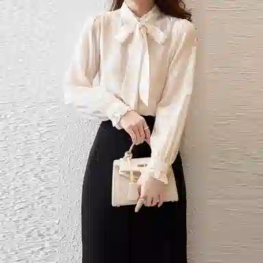 【dme】 系带长袖衬衫 女款