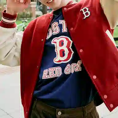 MLB Boston Red Sox Logo Baseball Jacket