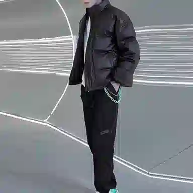 LiNing x Star Wars Logo Puffer Jacket Black