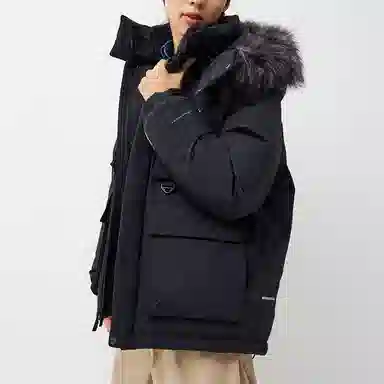 Columbia Detachable Hood Down Jacket Black